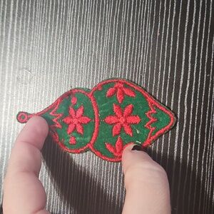 Handmade machine embroidery patch